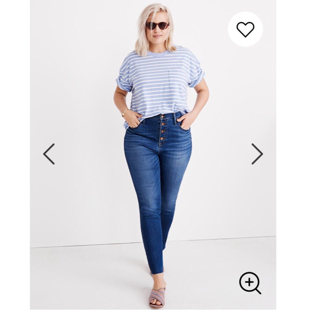 Madewell 10” High-Rise Skinny Crop, Button-Front